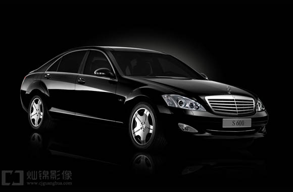 汽车摄影师摄影上海汽车摄影师李光华摄影奔驰S600汽车摄影师摄影右前45度拍摄